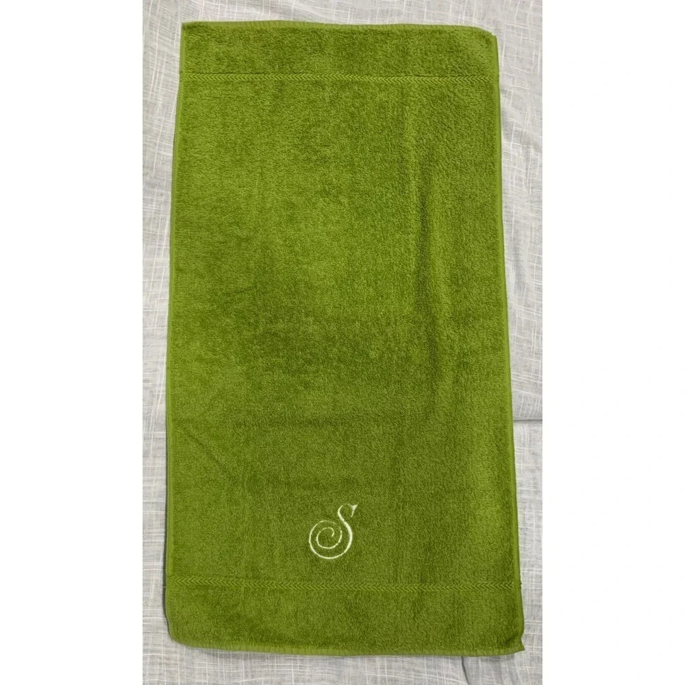 Martex Luxor Cottage Vintage Green Monogram 